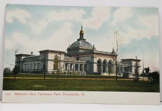 Philadelphia Pa Memorial Hall Fairmount Park Udb Postcard A14