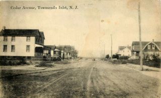 1916 Jersey Photo Postcard: Cedar Avenue Townsend 