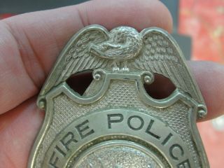 Antique Obsolete UNIONVILLE NY Fire - Police N.  Y Badge 2