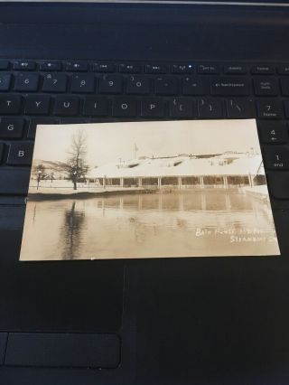 Vintage Postcard; Bathhouse And Pool,  Steamboat Springs Colorado