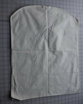 7227 Antique 1920 - 30 ' s embroidered home made Laundry bag,  Dog design 3