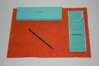 Tiffany Sterling Silver T - Clip Pen Pouch & Box Very