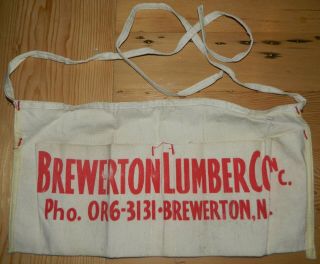 Vintage Brewerton Lumber Company Nail Pouch Apron York