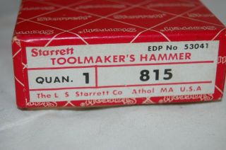 Starrett No 815 Toolmakers Jewelers Hammer With Magnifier Box 5