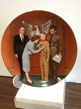 Norman Rockwell Plate - " A Great Moment " - Boy Scout Bsa A130/6 - 14