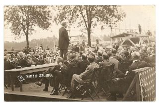 X - President Teddy Roosevelt Speaks Freeport Illinois Il?? Photo Rppc Postcard