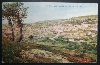 1900s Holyland/palestine Exhibit Color Picture Postcard View Of Nazareth