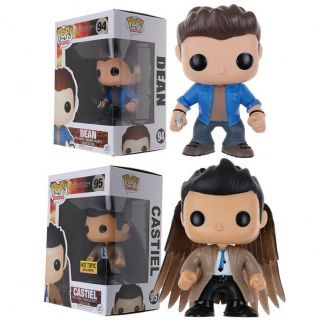 2 Funko Pop Supernatural Dean Winchester 94 And Castiel With Wings 95 Figure