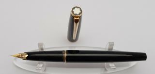 ⭐ Rare Vintage Montblanc 221 Black & Gold Fountain Pen 14k Nib - Germany ⭐