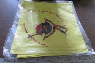 Vintage Bsa Camp Towadena Alexander Hamilton Council Neckerchief (mip)
