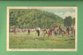 Postcard Native American Indian Ami - Tsagi Cherokee Indian Ball