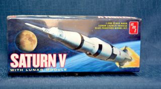 Amt Saturn V Rocket With Lunar Module 1:200 Scale Nasa Model Kit