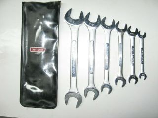 Vintage Sears Craftsman 6 Pc.  Open End Wrench Set " - Tuff " Steel - Usa,