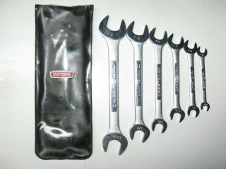 VINTAGE SEARS CRAFTSMAN 6 PC.  OPEN END WRENCH SET 
