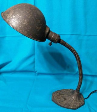 Antique/vintage Faries Mfg.  Desk Lamp Cast Iron Base