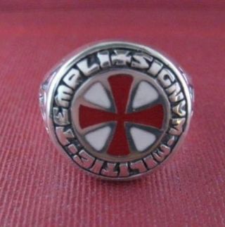 Sterling Silver Knight Templar Ring - 2399