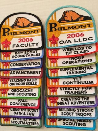 Philmont Bsa 2006 Training Conference Set Of 18 Different Patches