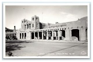 Vintage Postcard Rppc Frashers Post Office Santa Fe Mexico F17