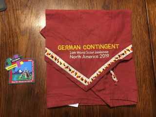 2019 World Scout Jamboree 24th Wsj German Contingent Neckerchief And Patch