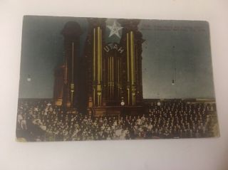 Vintage Postcard Unposted Tabernacle Organ & Choir Salt Lake City Ut