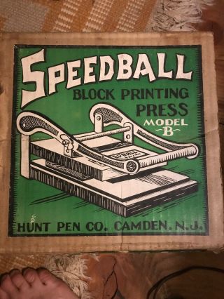 Speedball Block Printing Press Model B Camden Nj