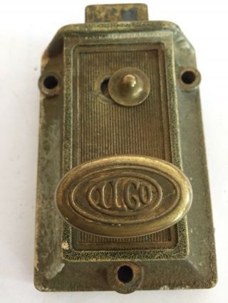Vintage Ilco Brass Knob Over The Door Lock Brass Color