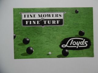 1927 Lloyds Turf Golf Green Lawn Mower Pluviette Sprinkler Brochure Vintage Uk