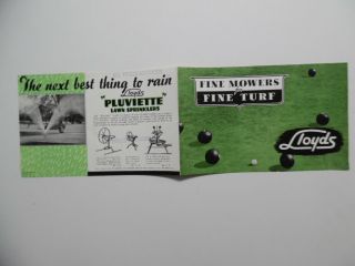 1927 Lloyds Turf Golf Green Lawn Mower Pluviette Sprinkler Brochure Vintage UK 5