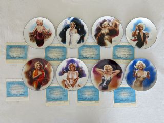 Full Set Of Eight " The Magic Of Marilyn " Monroe Collector Plates,  Chris Notarile