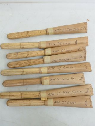 Set Of 8 Delta Hand Chisel Boat - Making Guitar Wood Usa