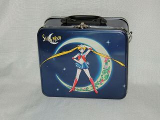 Vintage Sailor Moon Tin Metal Lunch Box 8 " X 7 " X 3 1/2 "