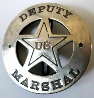 Deputy Us Marshal Star Western Badge Of The Old West Pin Bw - 61