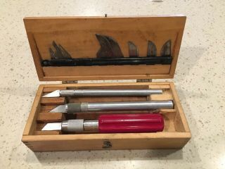 Made In England Vintage X - Acto Knife Set W Box