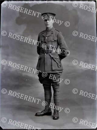 1915 York And Lancaster Rgt - Lt P P Mcardle K.  I.  A - Glass Negative 22 By 16cm