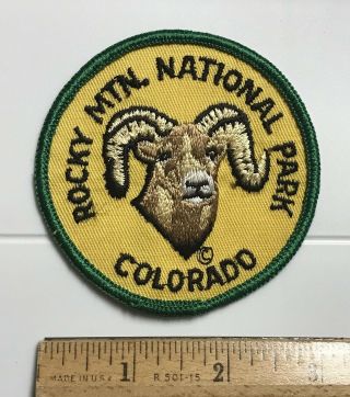 Rocky Mountain National Park Colorado Co Bighorn Sheep Round Embroidered Patch