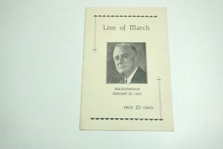 Scarce 1937 Line Of March Inauguration Brochure For Franklin Roosevelt Fdr
