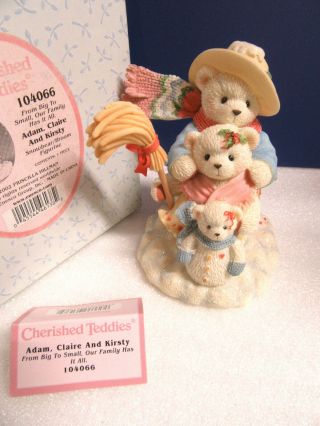 Cherished Teddies From Big To Small Our Family Has It All Snowman Family Figure