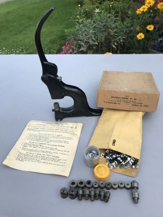 Vintage Universal Tool Hand Press Grommet Setter