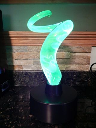 LumiSource Sculptured Electra Plasma Lamp Green 2