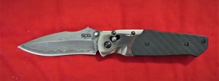 Sog A03 Arcitech Folding Knife 3.  5 " Damascus Vg10 Blade