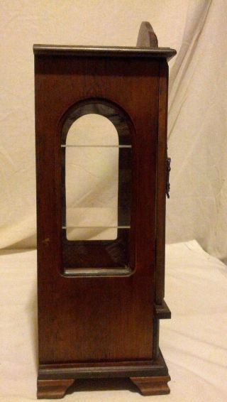 Vintage Miniature Display Curio Case Cabinet 2 Shelves with Drawer 4