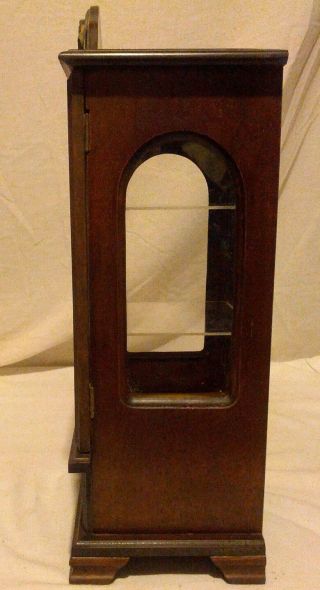 Vintage Miniature Display Curio Case Cabinet 2 Shelves with Drawer 6