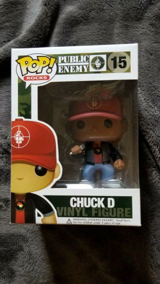 Funko Pop Rock 15 Chuck D Public Enemy 2011 Vaulted Rare Hard To Find