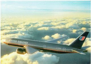 Postcard United Airlines - Boeing 777 (airline Issue - German Edition)
