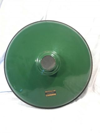 Vintage Green Porcelain Enamel 16 " Lamp Shade,  Light Reflector,  Jones Metal Prod