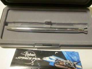 Fisher Space Pen / Pencil / With Thunderbirds Engraving In Chrome 1965