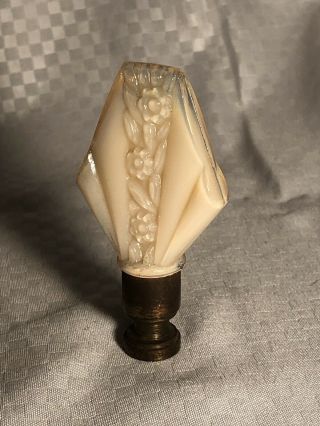 Vintage Aladdin Electric Lamp Alacite Anglia Moonstone Glass Finial