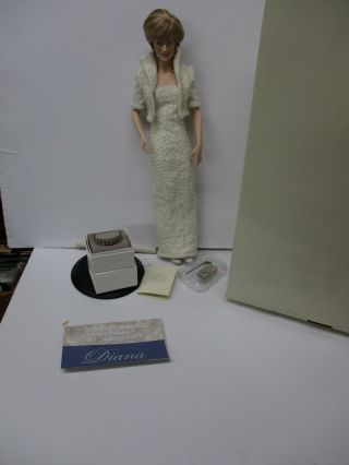 Franklin Princess Diana In Her Pearl Gown Doll Complete W/box