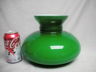 Emerald Green Cased Glass Student Desk Oil Lamp Shade 7 Inch Fitter Aladdin B&h