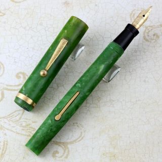 National Pen Products Jade Green Fountain Pen Flex Fine
